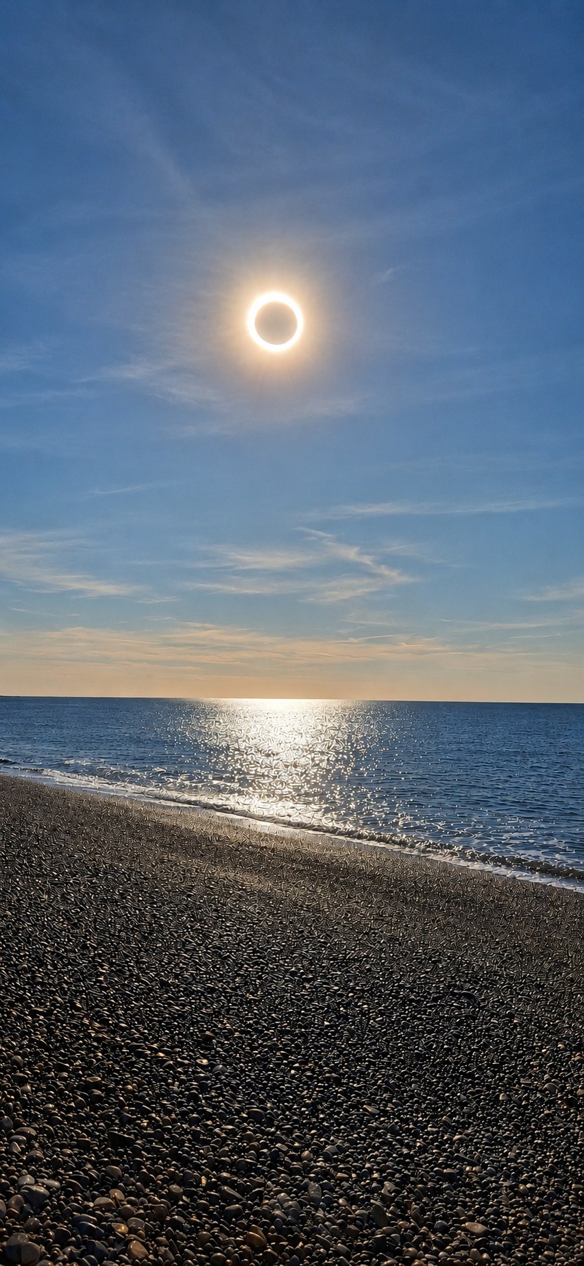 Eclipse anular sobre la costa atlántica de Chubut